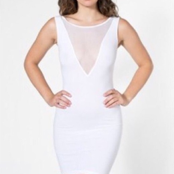 American apparel size a - white dress with mesh - Picture 3 of 6